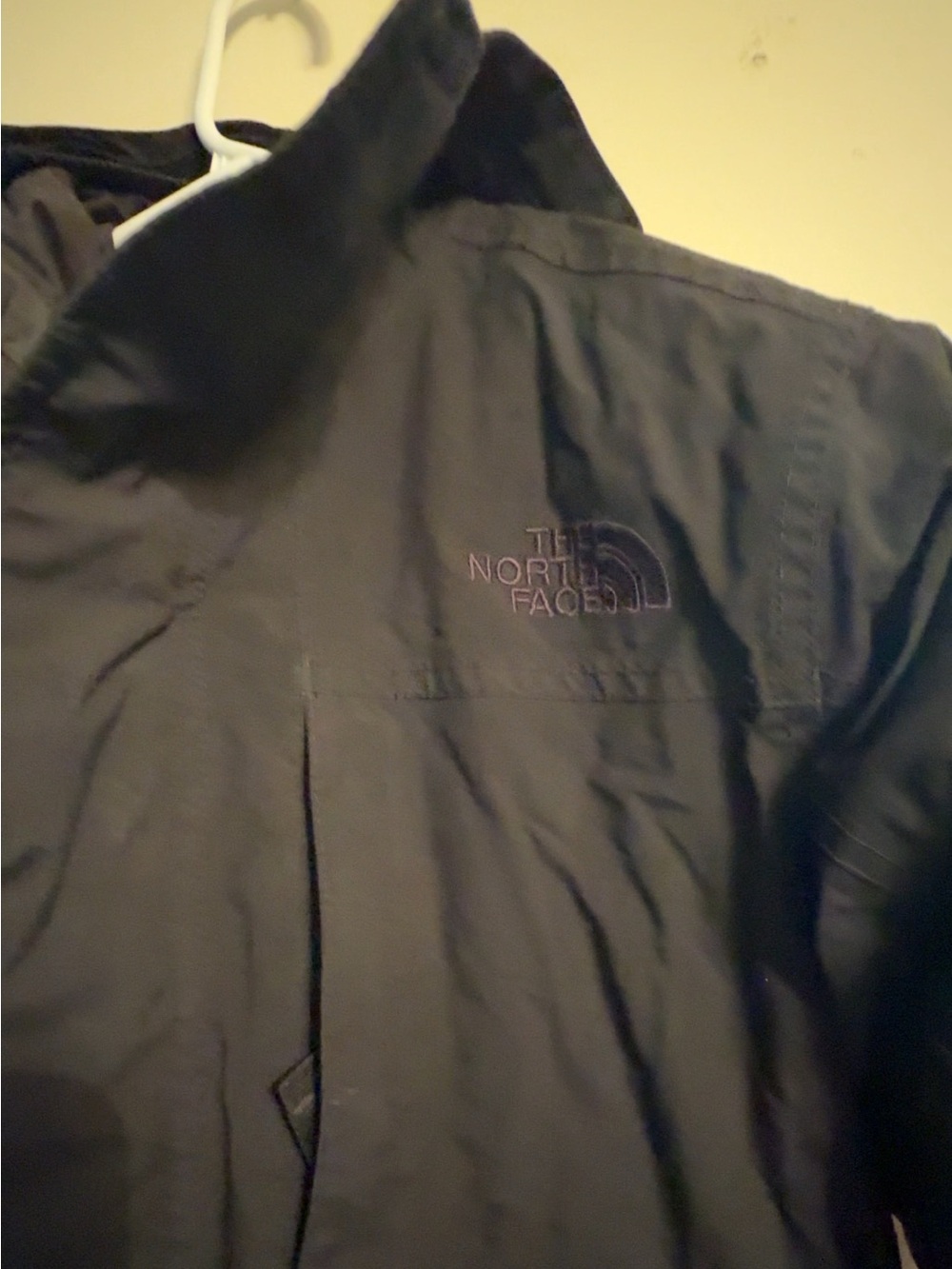The North Face Men's Black Raincoat with Subtle Logo